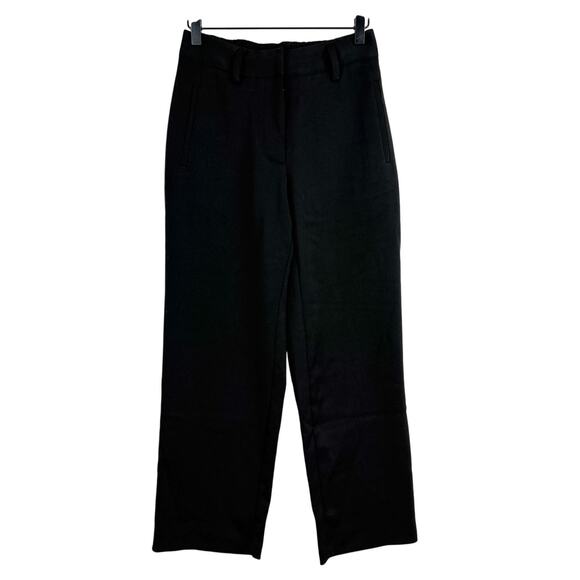 Quince Pants - Quince Stretch Crepe Paperbag Trouser Pants Straight Leg in Black - 2